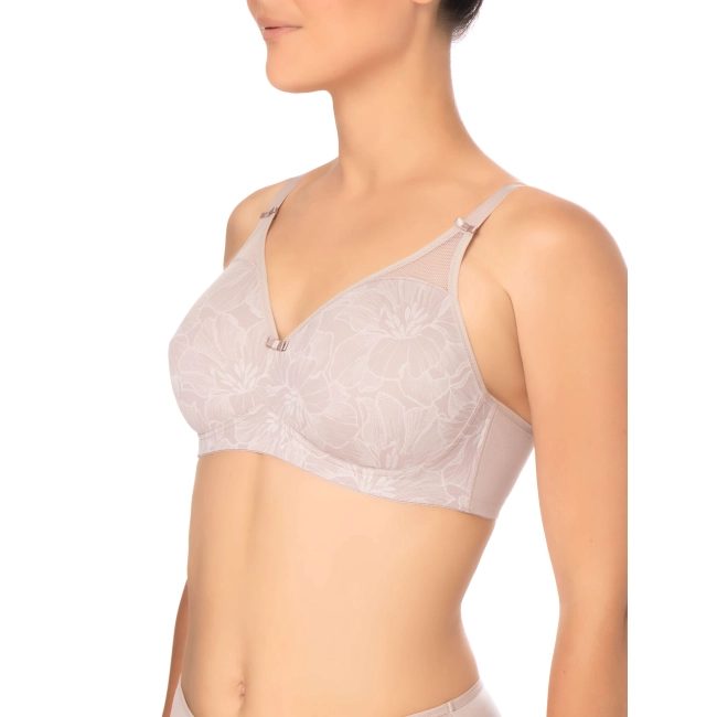 Felina Wireless Molded Bra VISION BLOOM 203288 light taupe bloom side